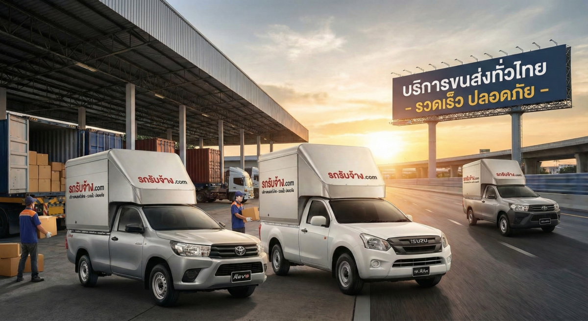 รถขนส่งให้บริการรับของถึงหน้าบ้าน